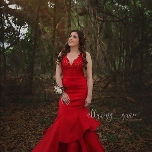 Beautiful red prom dress